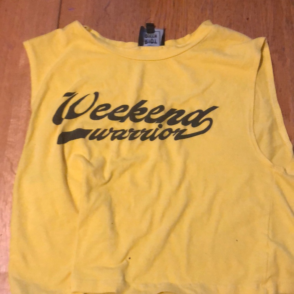 yellow crop top